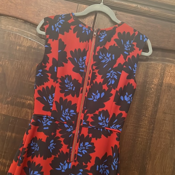 J crew dress red blue floral size 4 - Picture 5 of 6